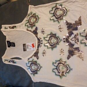 Women's Sequined Racerback Tank